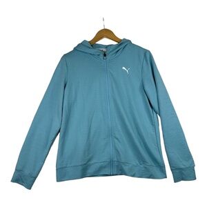 Puma Women's Light Blue Full‎ Zip Hoodie Size XL